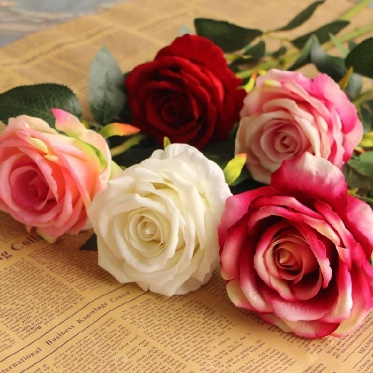 Sweetheart Rose Big Artificial Flower Single Multicolor