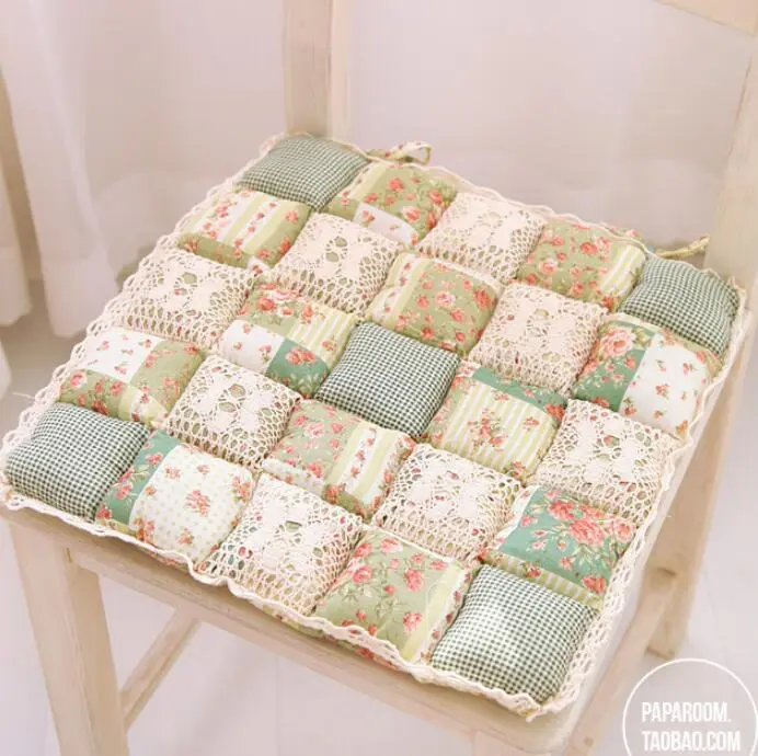 Hollow Floral Garden Fabric Chair Bubble Cushion