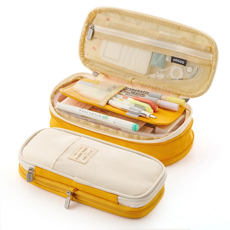 Simple And Large-capacity Macaron Color Matching Pencil Case