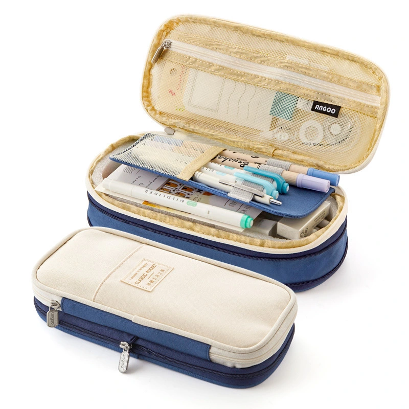 Simple And Large-capacity Macaron Color Matching Pencil Case