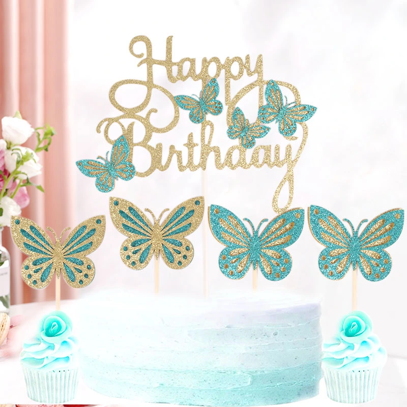 Birthday Decoration Butterfly Party Cake Card