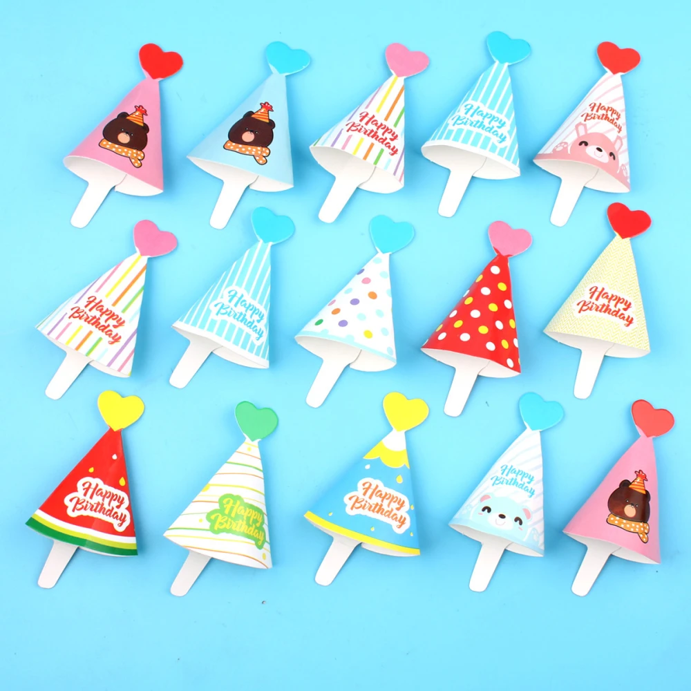 A Pack Of Small Hat Cake Plug-in Ornaments