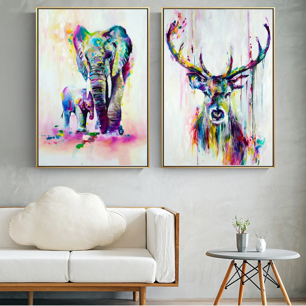 Creative Bedroom Decorative Art Watercolor Canvas Painting