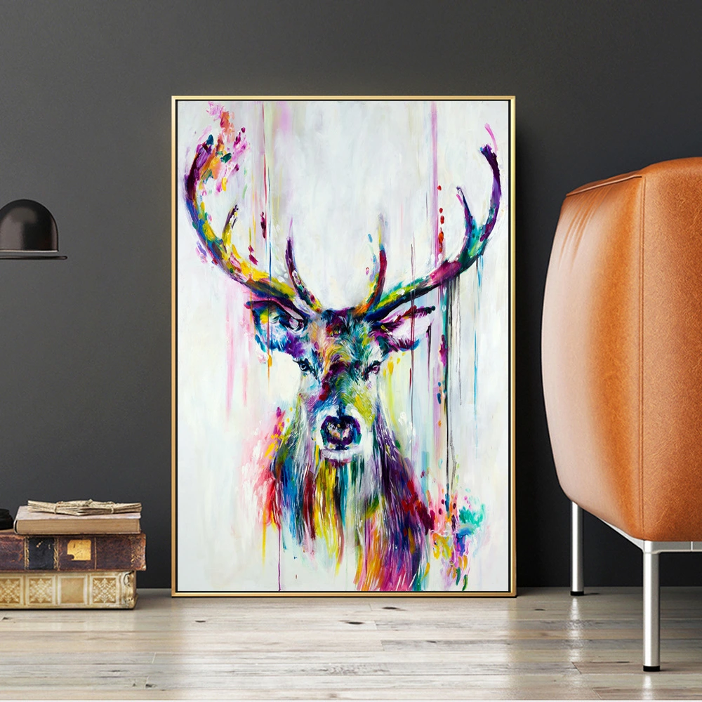 Creative Bedroom Decorative Art Watercolor Canvas Painting