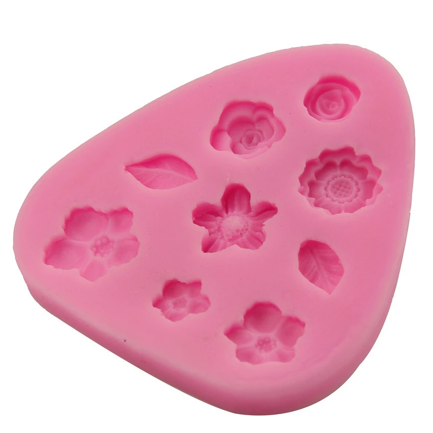 Flower Leaf Fondant Silicone Pastry Baking Kitchen Mold