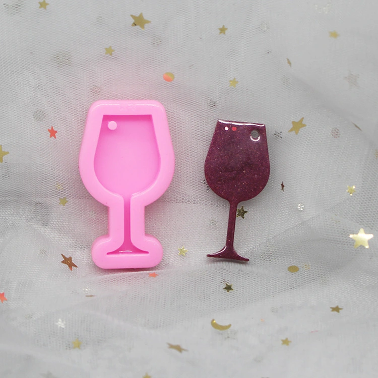 Goblet Red Wine Glass Keychain Shape Cake Set