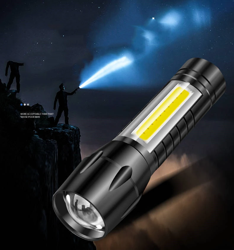 Flashlight Aluminum Alloy Usb Charging Led Mini