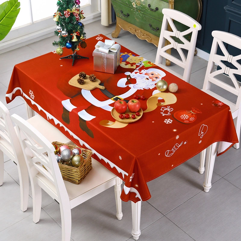 Nordic Christmas Digital Polyester Printed Tablecloth