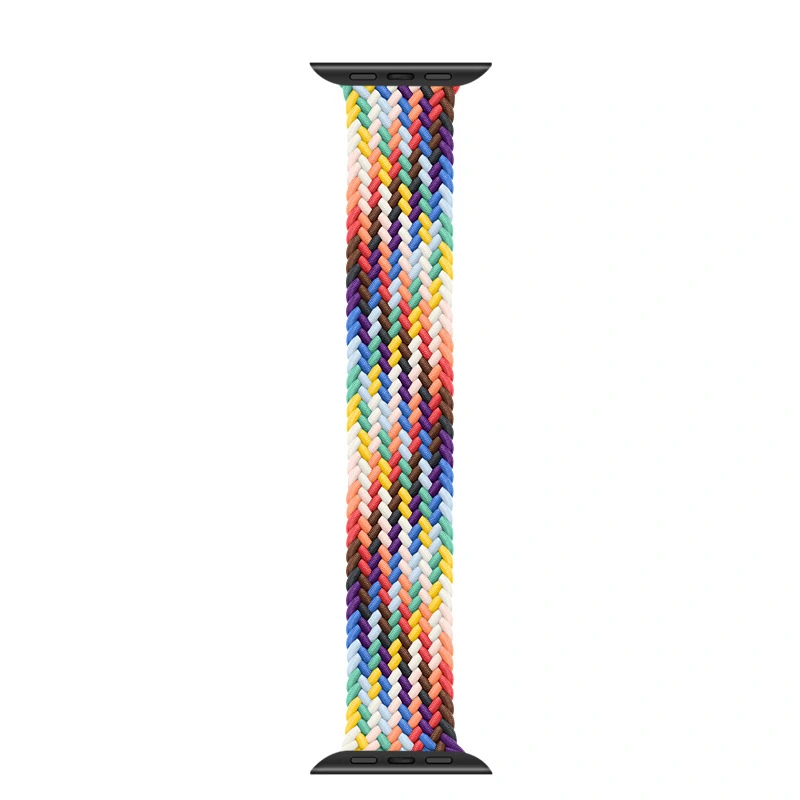 Watch Elastic Nylon Strap Rainbow Braid