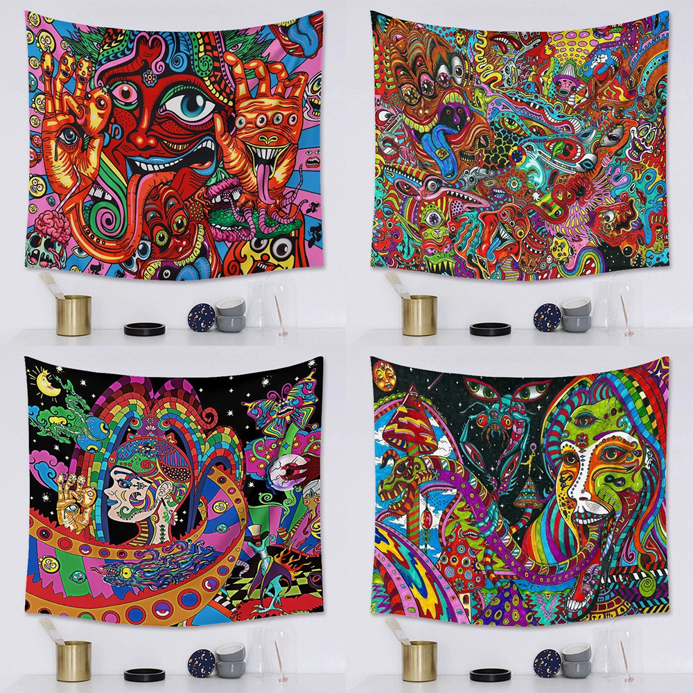 Hippie Series Printed Tapestry Background Cloth Bedroom Hanging Cloth