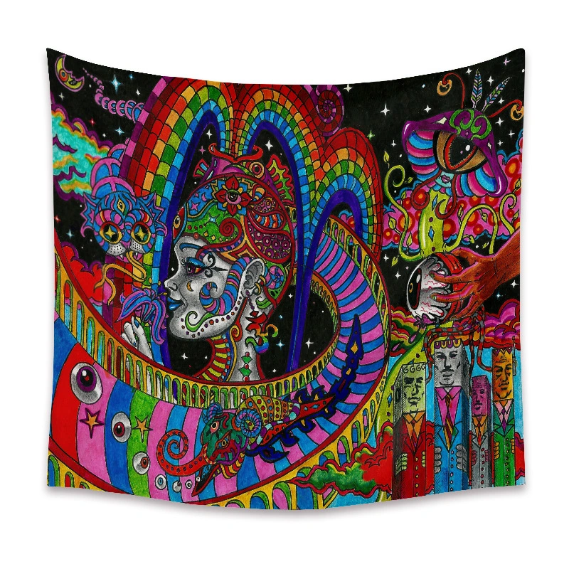 Hippie Series Printed Tapestry Background Cloth Bedroom Hanging Cloth