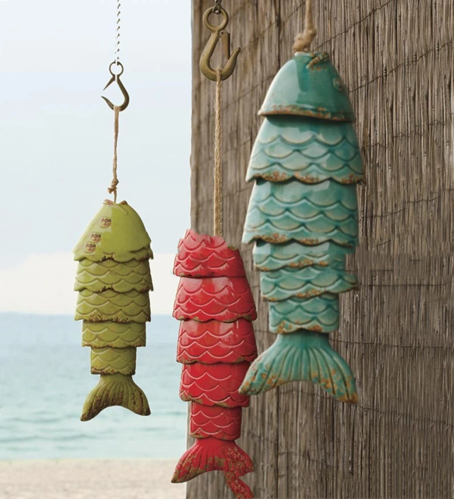 Colorful Koi Fish Wind Bell Iron Crafts