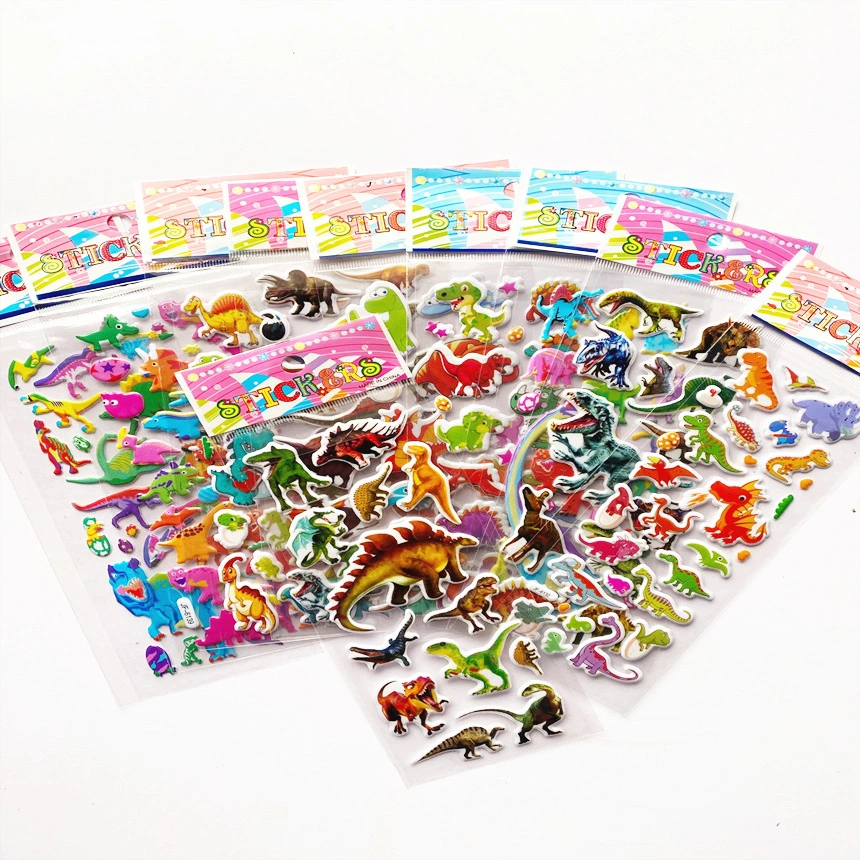 Cartoon Anime Stickers Animal PVC Paste Baby Reward Stickers Stereo Stickers