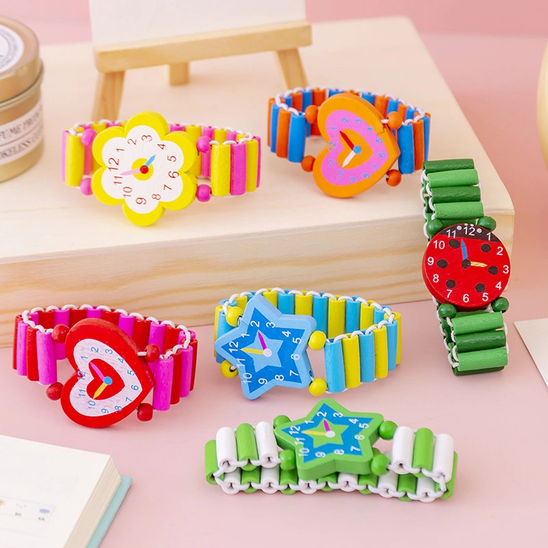 Cartoon Wooden Decorative Watches Student Prizes Kindergarten Gifts Creative