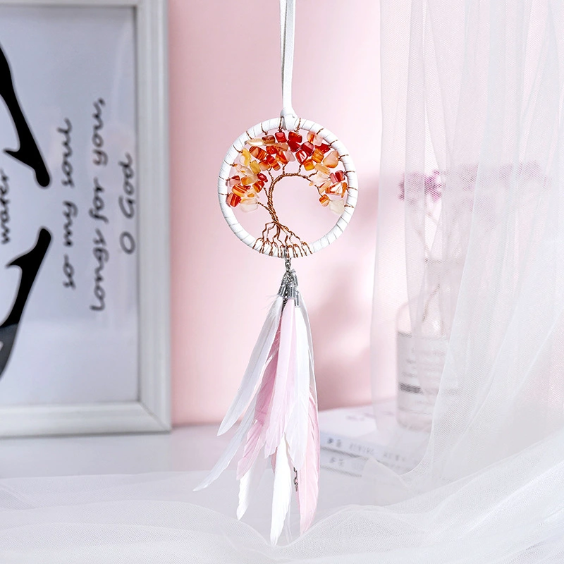 Feather Decoration Gravel Home Pendant Jewelry Gift