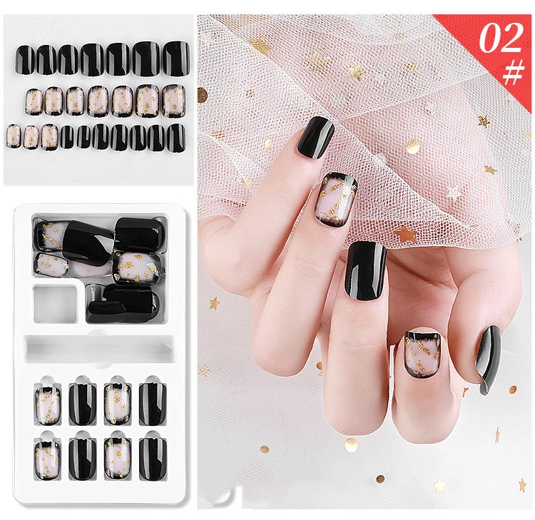 Wearing Fake Patch Nail Art Finished Mocha Series