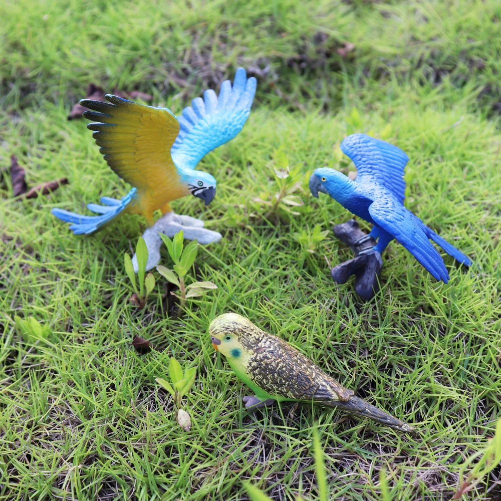 PVC Simulation Solid Macaw Decoration Ornaments