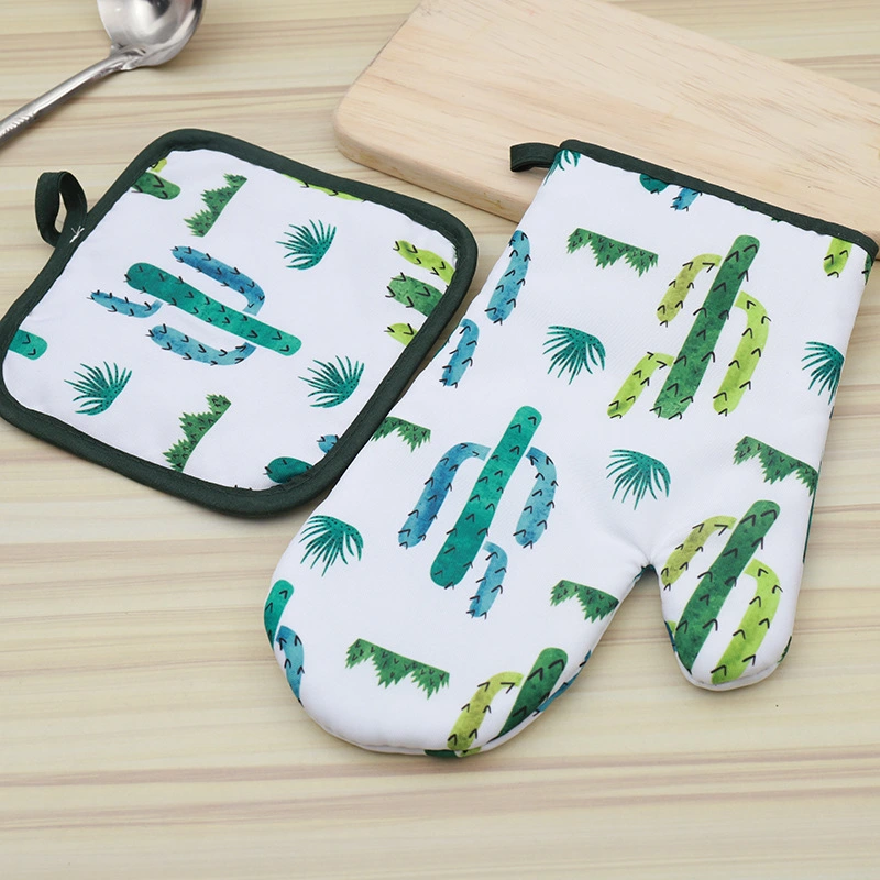 Microwave Oven Kitchen Gloves Two-piece Pan Mat