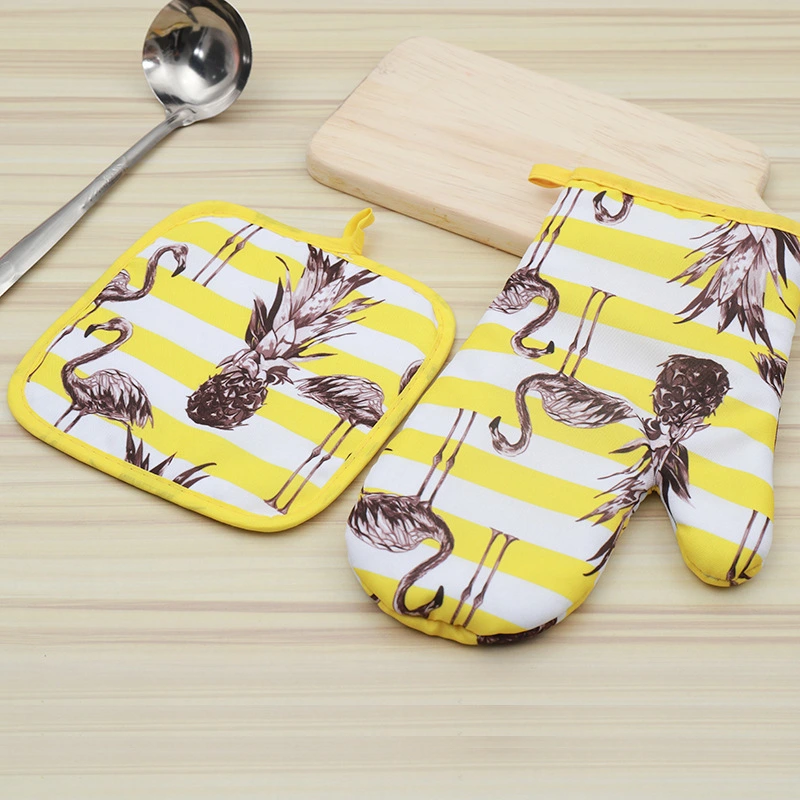 Microwave Oven Kitchen Gloves Two-piece Pan Mat