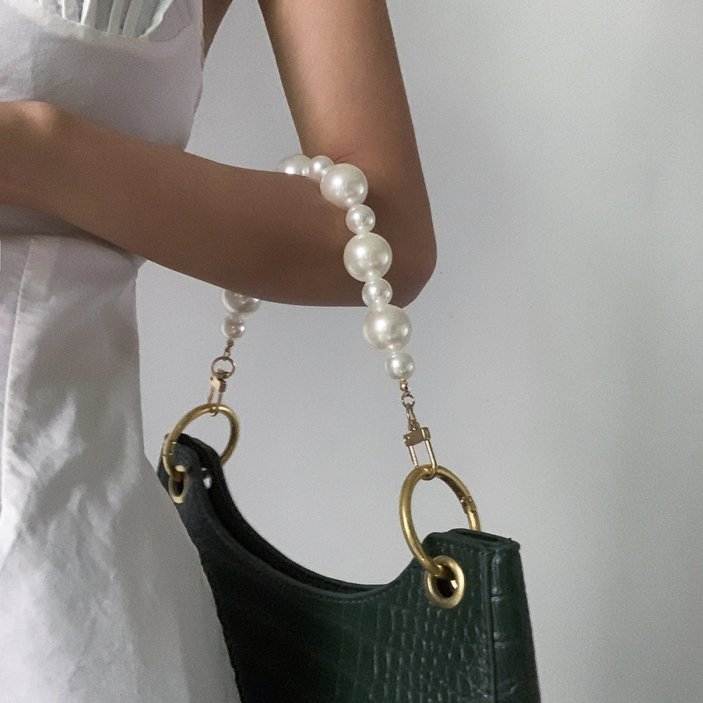 Large And Small Mixed Beads Pearl Bag Chain