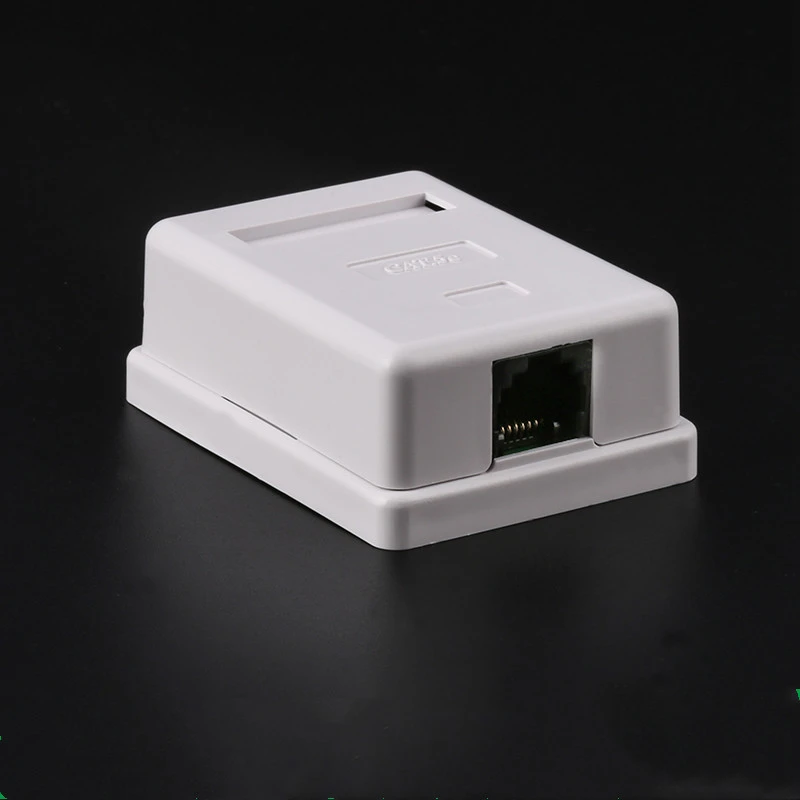 RJ45 Junction CAT5E Network Junction 8P8C Surface-mounted Desktop Box With Module 8-core