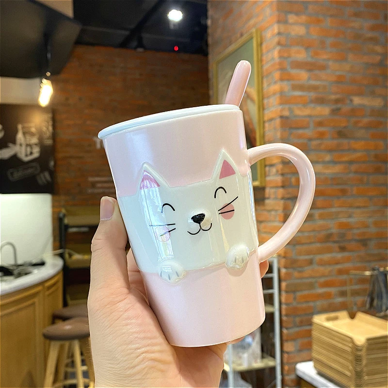 Cute Cartoon Water Cup Creative Large Capacity Ceramic Cup