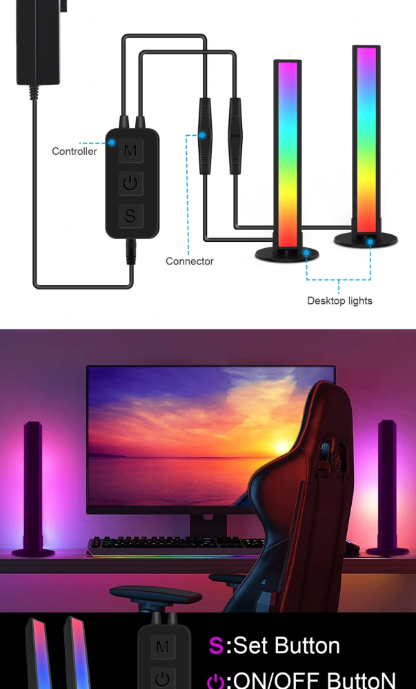 Desktop Atmosphere Light Computer Bluetooth Sound Pickup Light