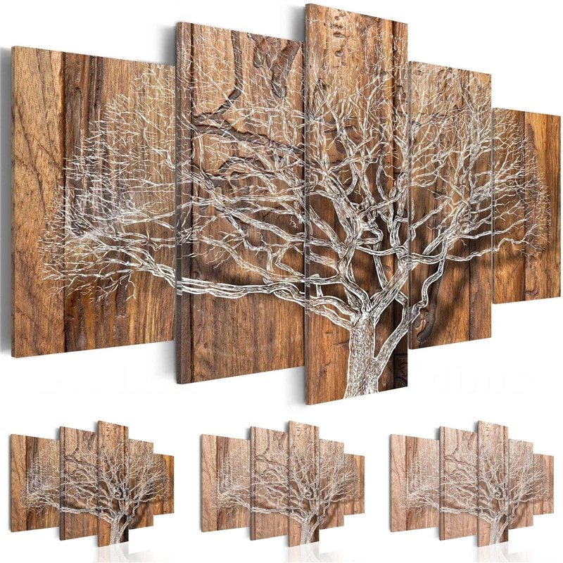 5-Painting Wood Art Canvas Withered Branches Without Leaves