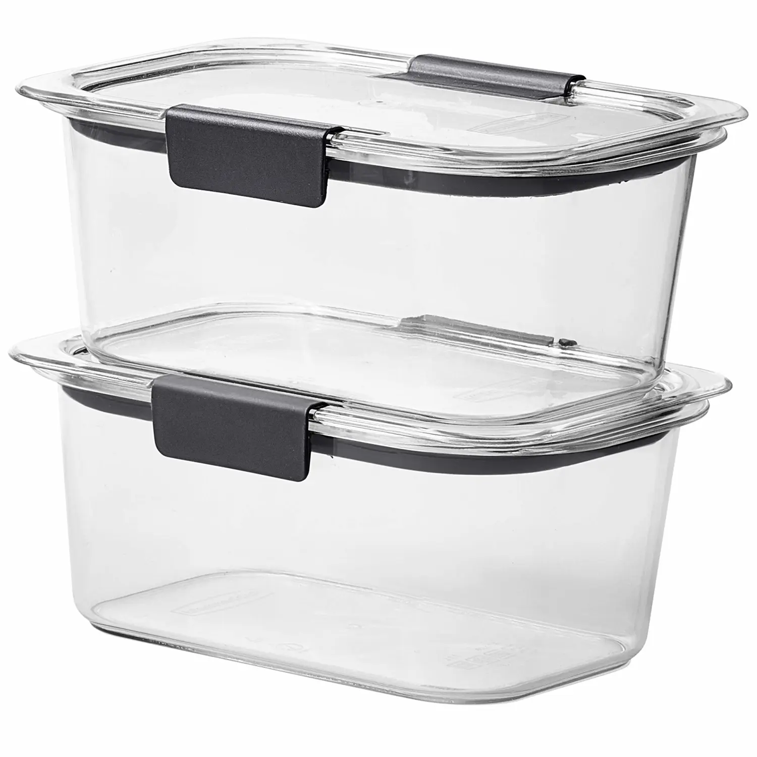 Rubbermaid Brilliance BPA Free Food Storage Containers with Lids, Airtight, for Lunch, Meal Prep, and Leftovers, Set of 2 (4.7 Cup)