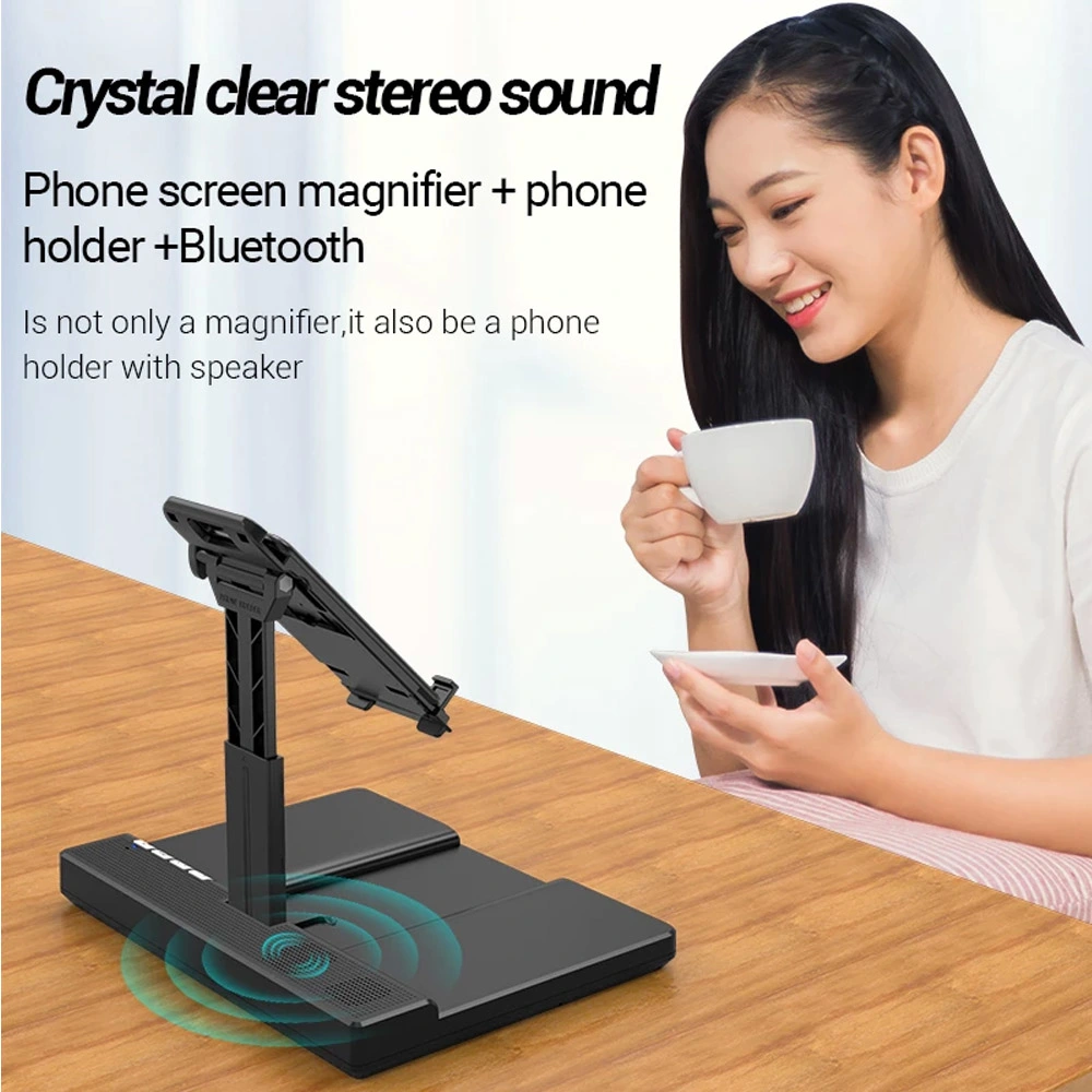 Mobile Phone Screen Amplifier, Blu-ray HD, Bluetooth Amplifier, Mobile Phone Desktop Stand