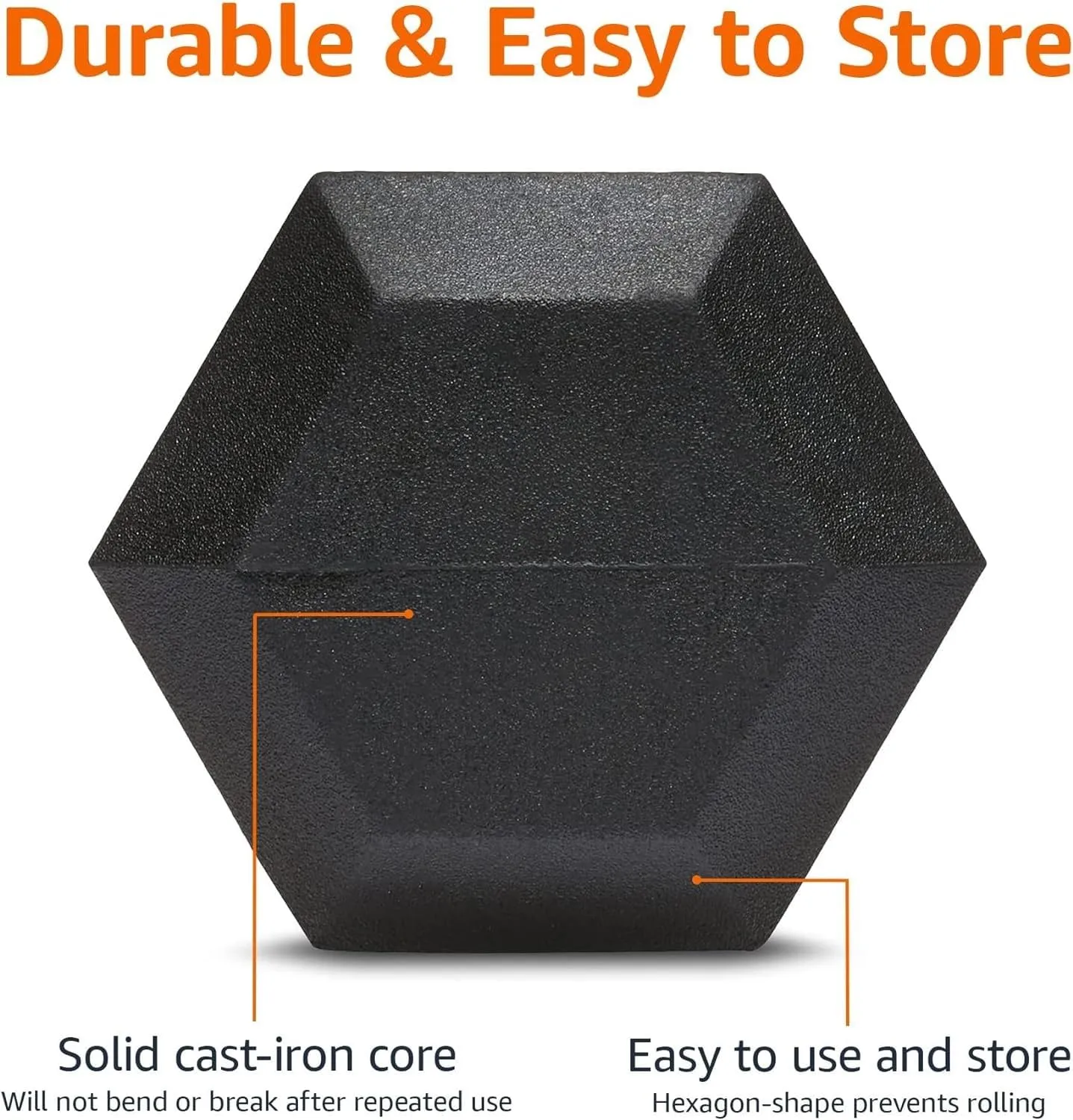 Amazon Basics Rubber Hex Dumbbell Hand Weight