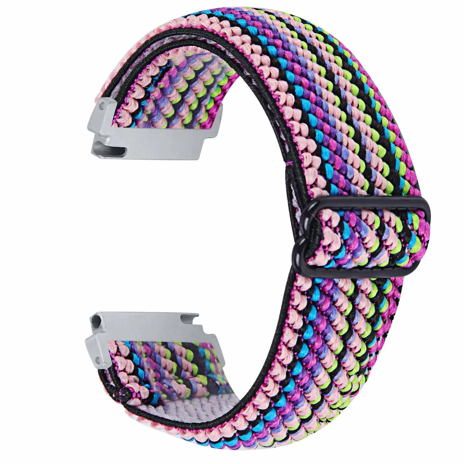 Elastic Bands Compatible with Letsfit IW1 EW1/AGPTEK LW11/YAMAY SW022 Smart Watch Band, Adjustable Stretchy Nylon Loop Wristband Replacement Soft Straps for YAMAY SW022&AGPTEK LW11&Letsfit IW1 EW1(Not for 205L)