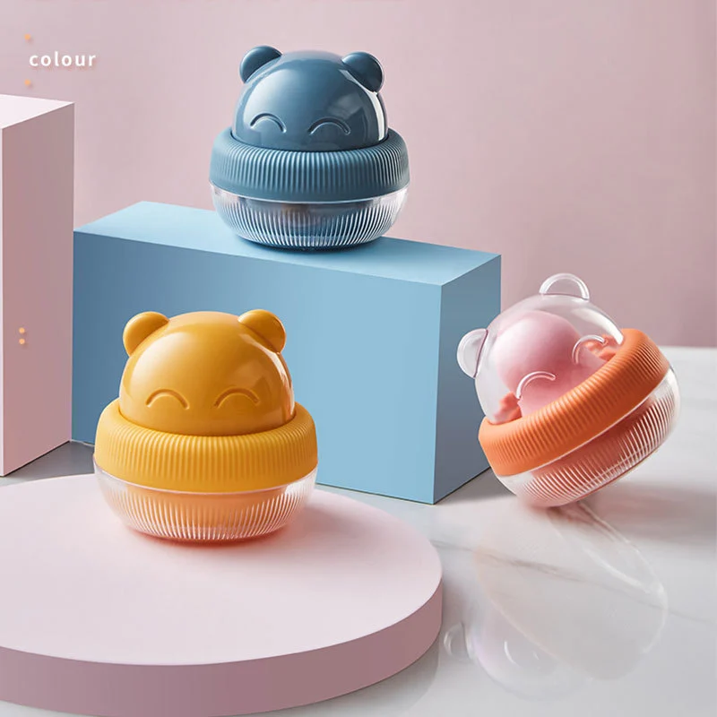 Cute Bear Beauty Egg Storage Box Portable Sponge Egg