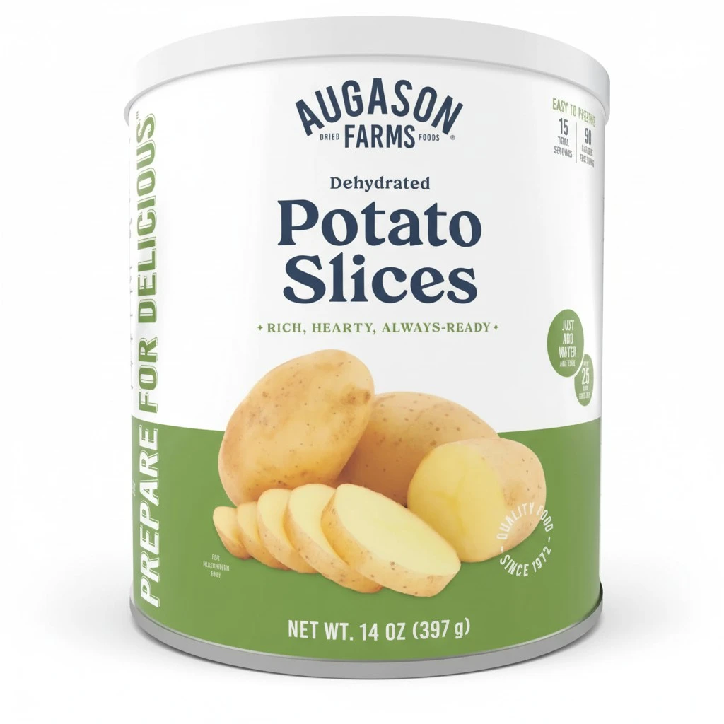 Augason Farms Dehydrated Potato Slices Can, Emergency Food Supply, Everyday Meals (Packaging May Vary)