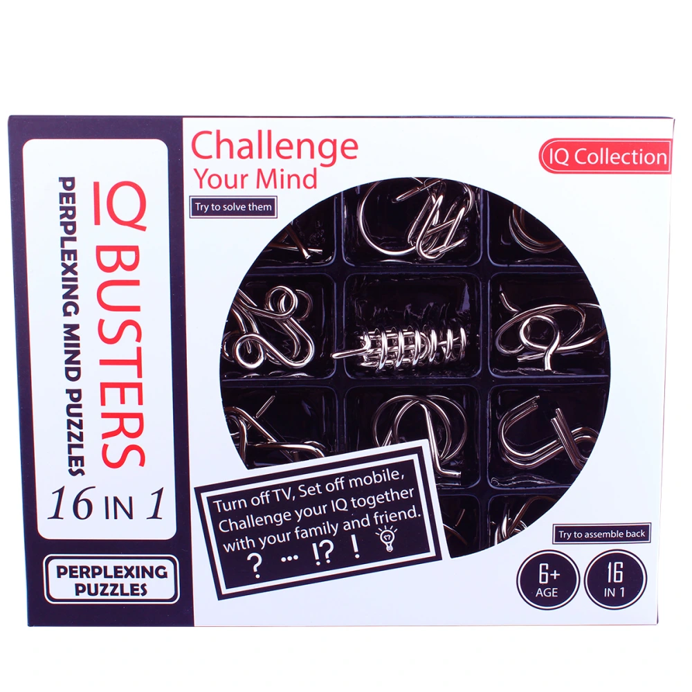 Puzzle 16 Pieces Of Intellectual Buckle Set