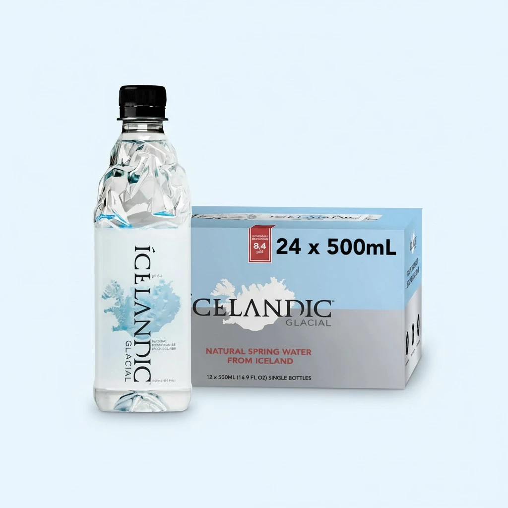 Icelandic Glacial Natural Spring Alkaline Water, 16.9 Fl Oz (Pack of 24)