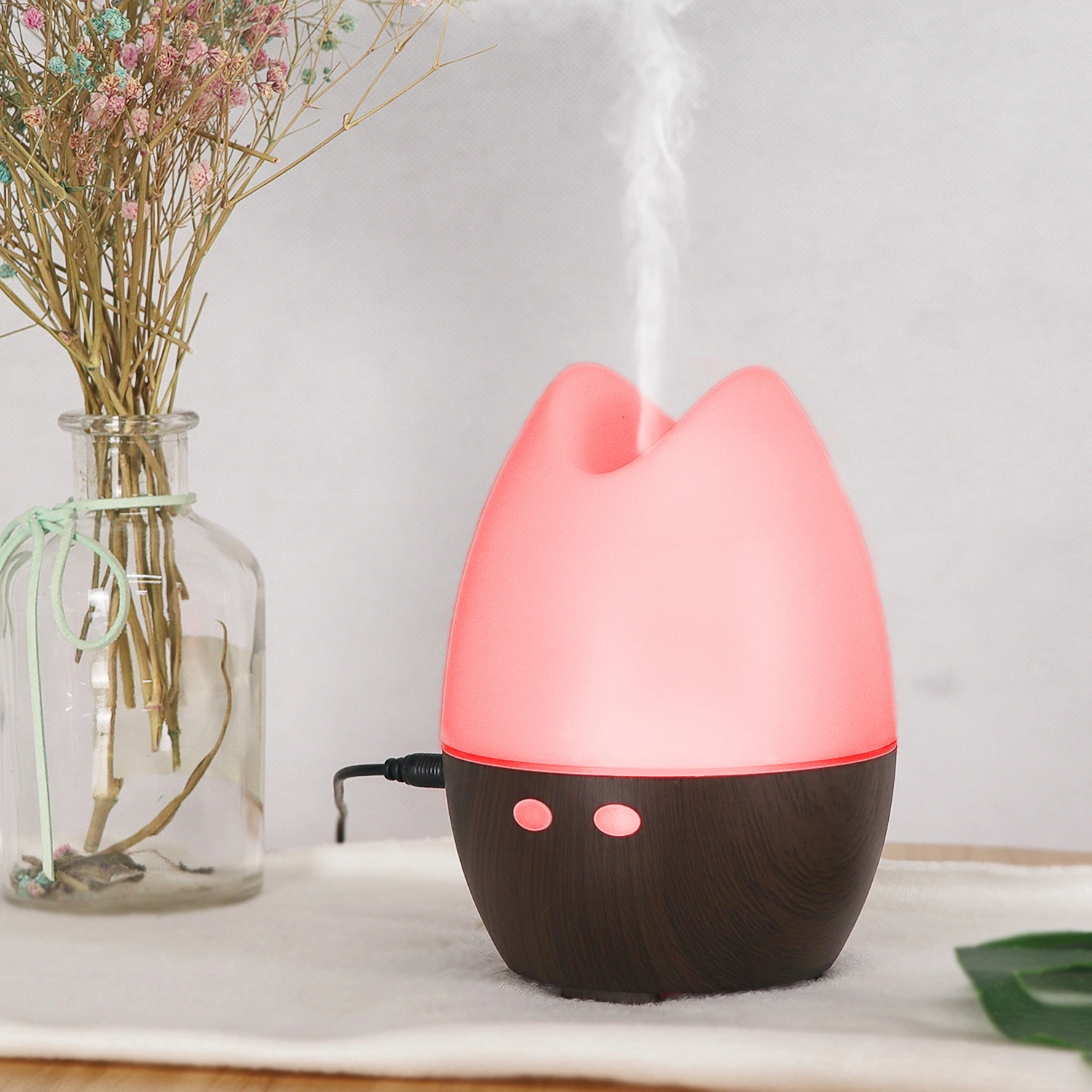 Wood Grain Aroma Diffuser 130ml Household USB Humidifier