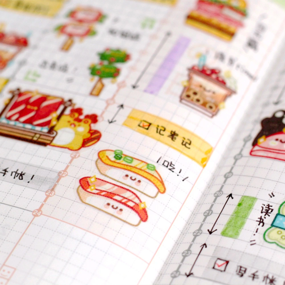 Handbook Food Warm Daily Washi Tape