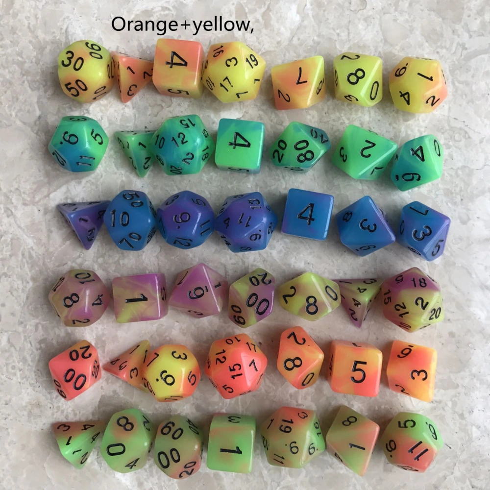 Luminous Digital Dice Two-color Acrylic Multi-sided