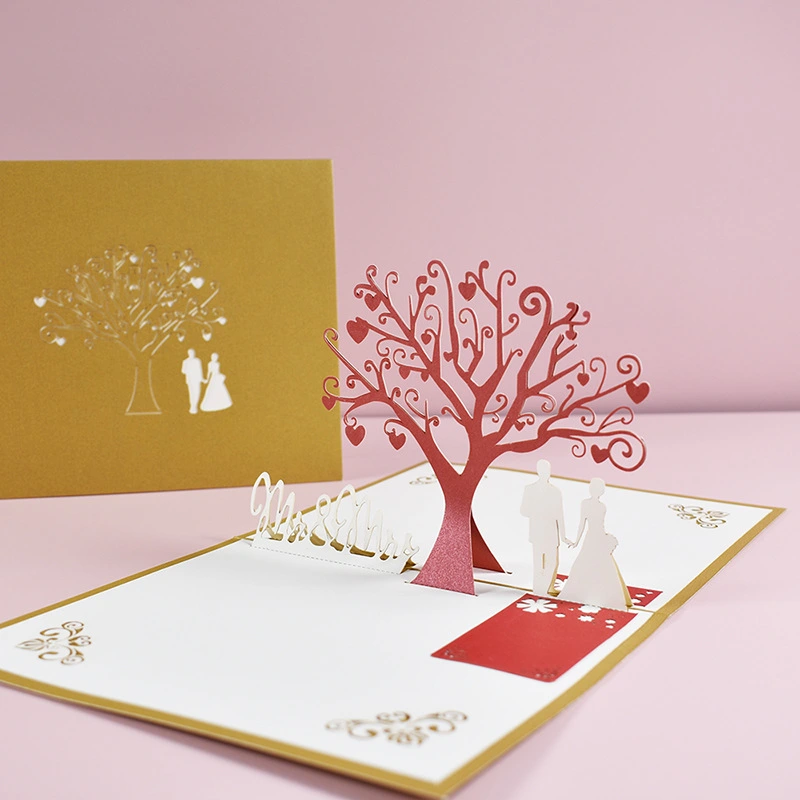 Love Stereo Greeting Card 3D Paper Sculpture Tanabata Valentine's Day