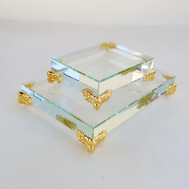 Transparent Crystal Base Square Rectangle