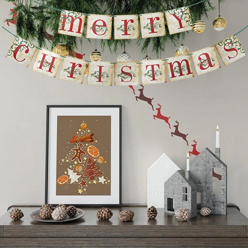 Stylish Atmosphere Party Christmas Decoration Props Banner