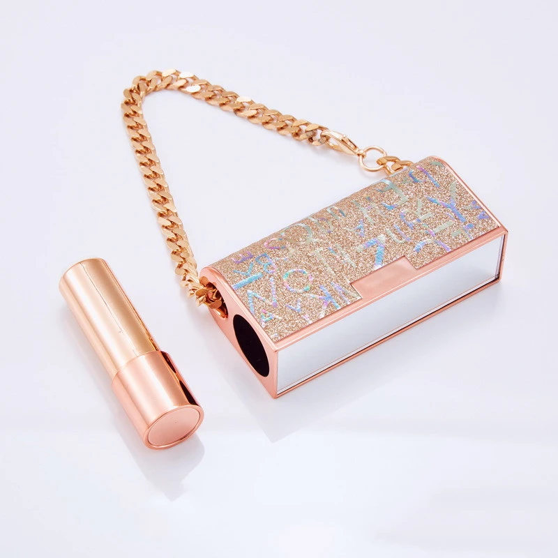 Color Leather Diamond-Studded High-Grade Lipstick Shell Empty Tube