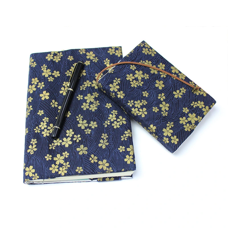 Gold embossed handmade cloth book cover