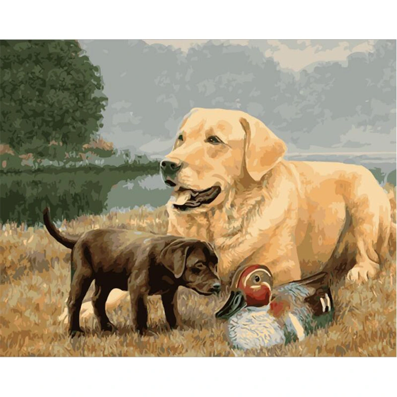 Animal Diy Digital Frameless Oil Painting