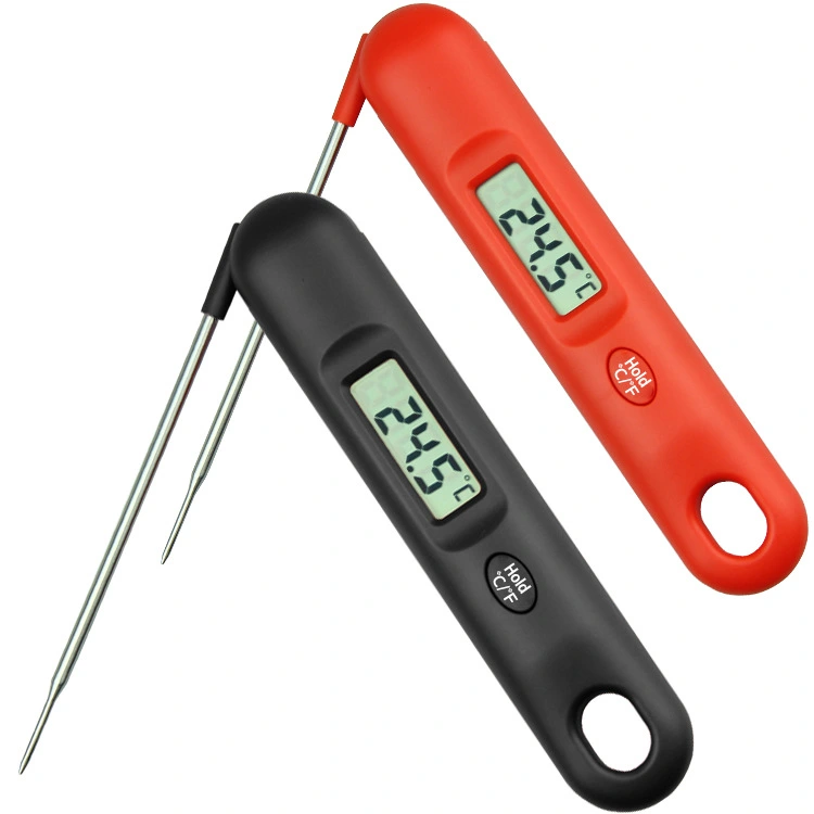 Folding food thermometer