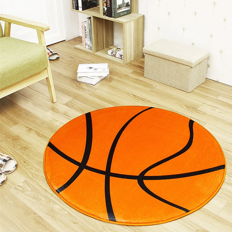 New polyester non-slip round ball carpet