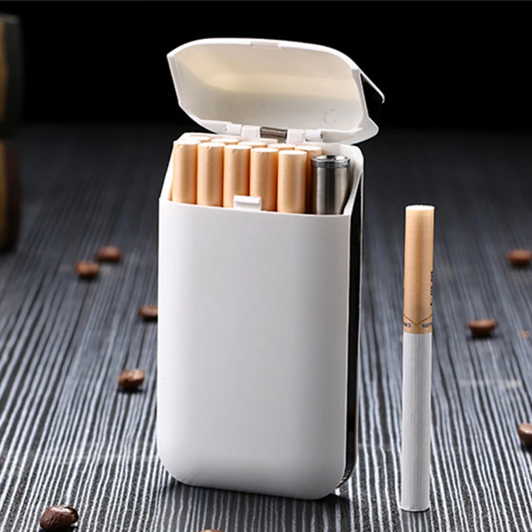 HD606 multi-function 20 pcs rechargeable cigarette case with lighter