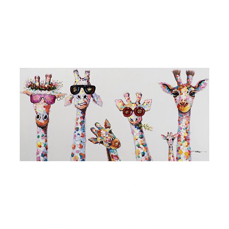 Giraffe cartoon decorative painting