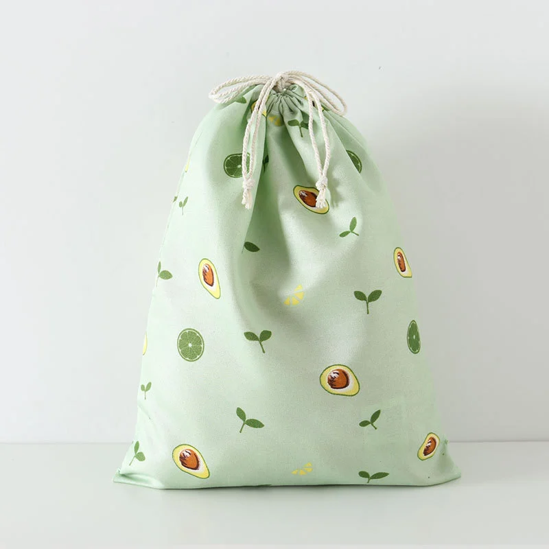 Cute Cotton Travel Storage Bag Drawstring Ins Finishing Bag